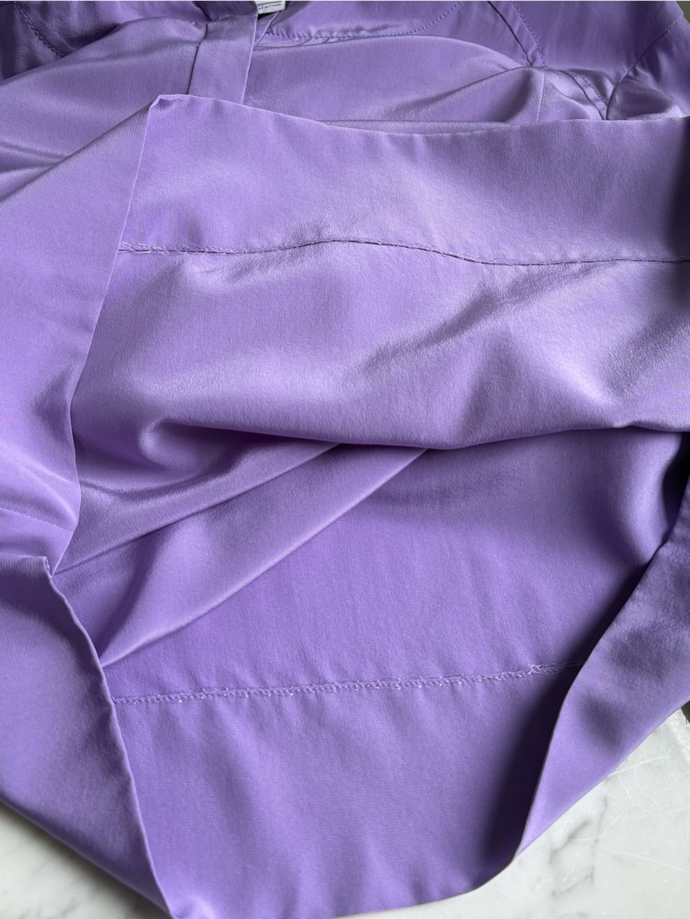 Diane von Furstenberg Julieta Silk Belted Shift Dress Pockets Lilac Purple 6 - Picture 8 of 12